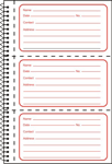 3 Part Carbonless Forms With Serial Numbering & Perforation 