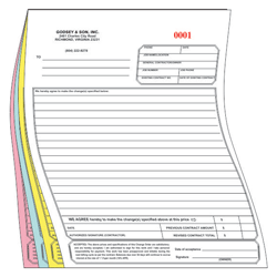 Colored 4-part Laser Paper - Collated, Multi-part Invoice Paper