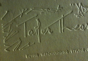 Blind Embossing on Business Cards