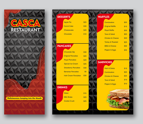 Fully Customized Dine-In Menues Designing and Printing