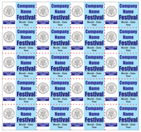 Custom Printed and Perforated Ticket Sheets of Festival event