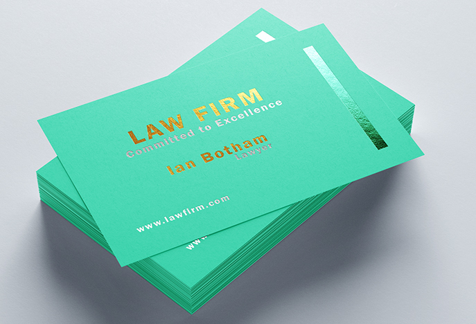 Foil stamped business cards Printing Online