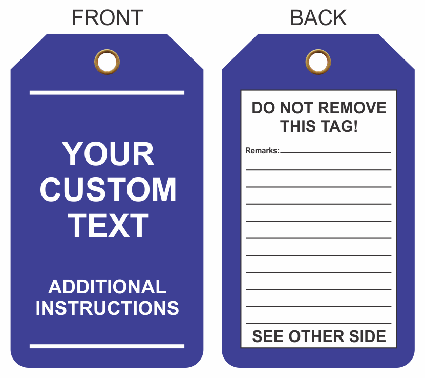 Custom Fill-able Form Style Tags Printing