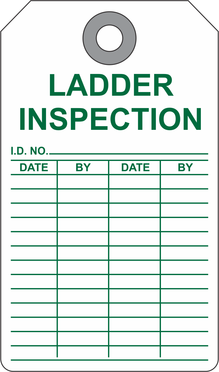 Cusstom Printed Ladder Inspection Tags