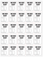 Template layout of one beer ticket sheets