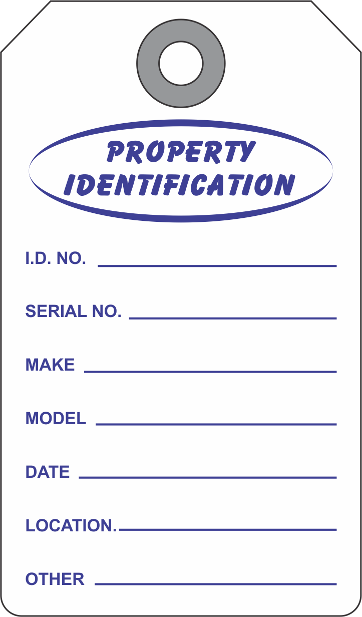 Custom Printed Property Identification Tags