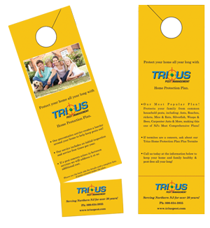 Door Hangers Perforated for business cards