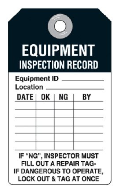 Personalized Safety Inspection Tags Printing
