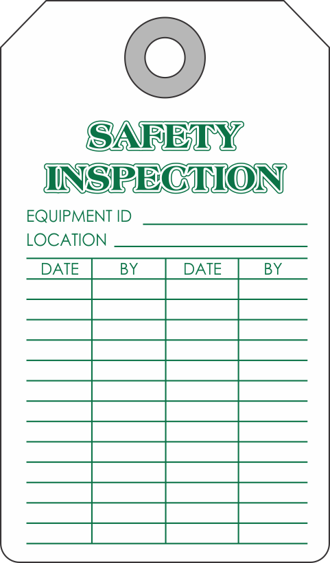 Custom Printed Safety Inspection Tags